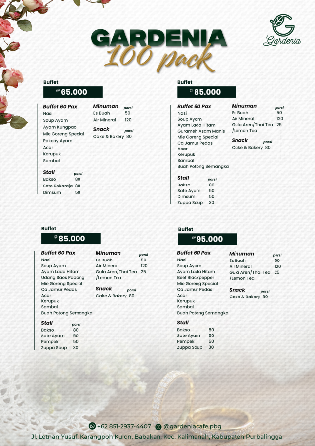 Event Price List 4
