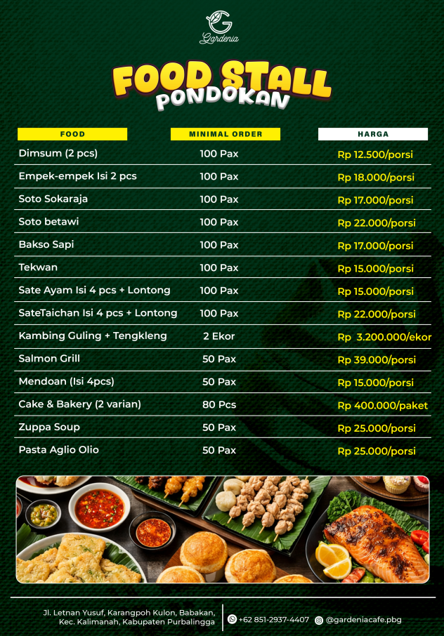 Event Price List 6