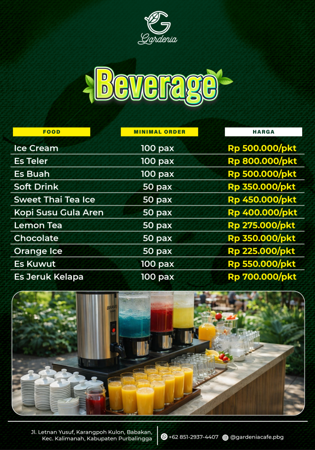 Event Price List 7